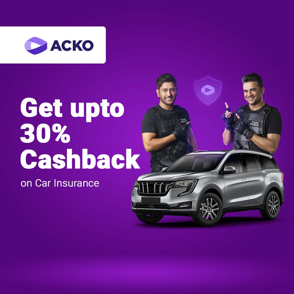 Acko car insurance: Instant policy, quick claims, and affordable coverage via a cashless garage network for a smooth, hassle-free driving experience.