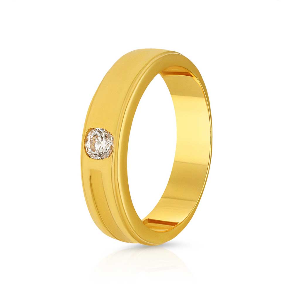 Malabar Gold & Diamonds Gold Ring 22K | BIS Hallmark 916 | Contemporary Band Design | Daily Wear Ring