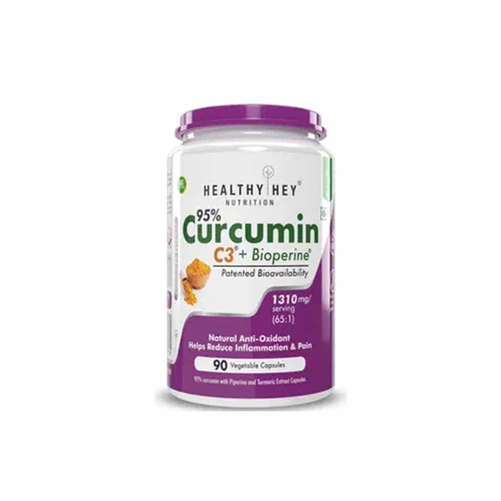 HealthyHey Curcumin with Bioperine Capsules | Organic Turmeric | High Potency 1310mg | Better Absorption | Immune & Joint Support