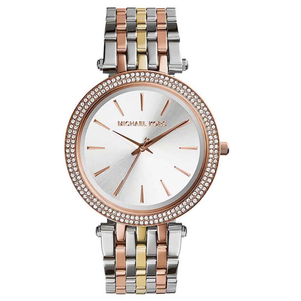 Michael Kors Darci Women Watch | Rose Gold Steel Strap | Quartz Movement | Elegant Festive Wear