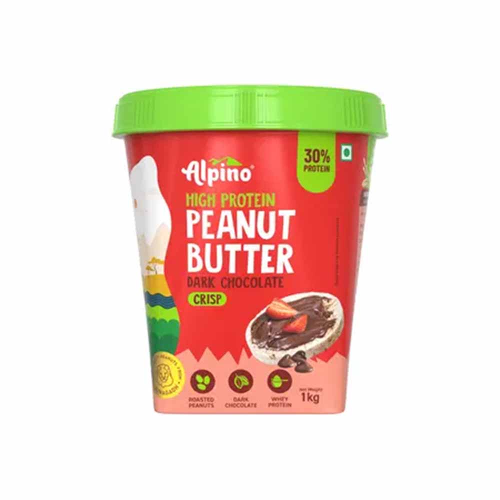 Alpino High Protein Dark Chocolate Peanut Butter Crisp | 30g Protein | Roasted Peanuts | Healthy Fats & Fibre